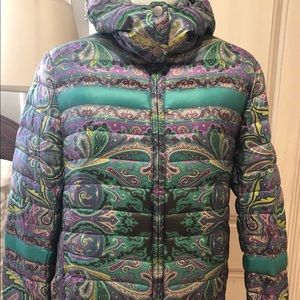 ETRO MILANO PUFFER JACKET WITH DETACHABLE HOOD S/M